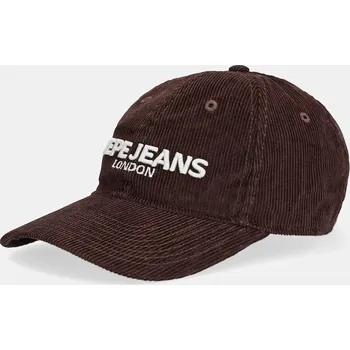 Kšiltovka Manšestrová kšiltovka Pepe Jeans hnědá barva, PM0400006 89X, vel. ONE SIZE