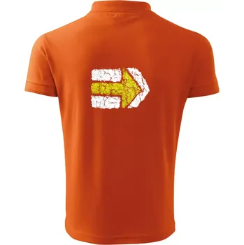 Pánská košile Párová turistická značka žlutá - Polokošile pánská Pique Polo 203 - L ( Oranžová )