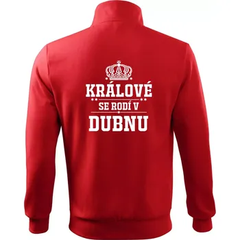 Pánská mikina Králové se rodí v dubnu - Mikina bez kapuce Adventure - S ( Červená )