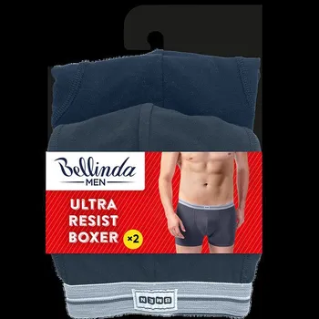 Boxerky Dvojbalení bavlněných boxerek ULTRA RESIST BOXER 2x - BELLINDA - šedá XL