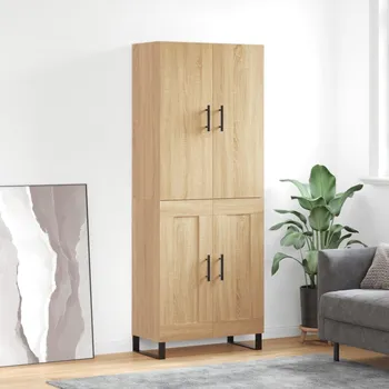 přebalovací pult a komoda Skříň highboard dub sonoma 69,5 x 34 x 180 cm kompozitní dřevo Hnědá3195814