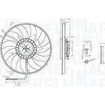 Větrák, chlazení motoru MAGNETI MARELLI 069422848010