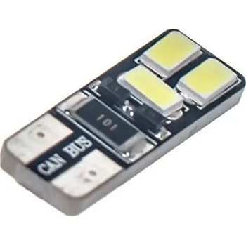 Autožárovka LED K595-T10 CAN-BUS, 12V automobilová LED žárovka CAN-BUS s paticí T10, 6xSMD5730, 2W, svit bílá
