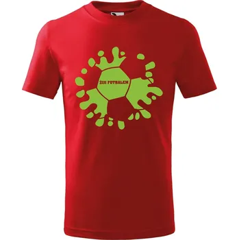Chlapecké tričko Dětské tričko s potiskem Žiji fotbalem Velikost: 158/12 let, Barva trička: Červená