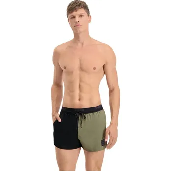 Pánské plavky Puma Black Swim Shorts Black/Khaki XS