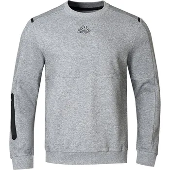 Pánský svetr Kappa Tech FL Crew Neck Mens Jumper Sweater Grey Marl XL