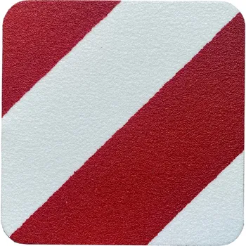 Lepicí páska Protiskluzové čtverce 140 mm x 140 mm - barevné - Červenobílá