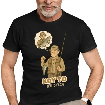Žertovný předmět Kdy to jen było! - rybář - pánské tričko s potiskem- Tričkový.cz