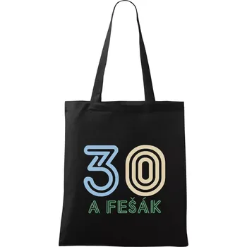 30 a fešák - Taška bavlněná - 42 x 38 cm ( Černá )