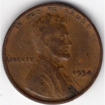 USA. 1 cent 1934. KM-132