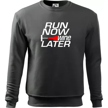 Run now Wine later - Mikina Essential dětská - 146 cm/10 let ( Tmavá břidlice (šedá se zeleným nádechem) )