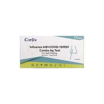 Diagnostický test CorDx Influenza A+B / Covid-19 / RSvirus Combo AG test 4v1 - 600 ks