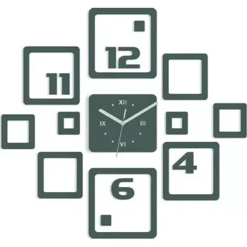 Hodiny 3D nalepovací hodiny Otto šedé