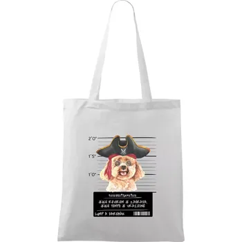 Nákupní taška Lump a darebák pudl - Taška bavlněná - 42 x 38 cm ( Bílá )