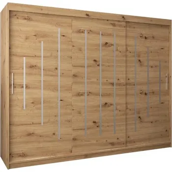 Šatní skříň Šatní skříň s posuvnými dveřmi YORK - 250x200cm -Dub Artisan-