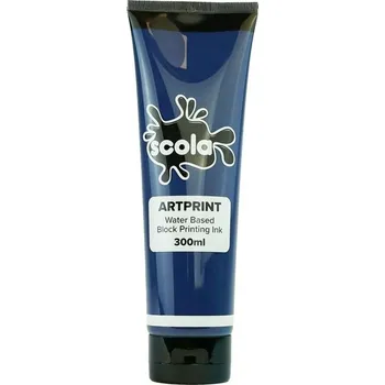 Vodová barva SCOLA Tiskařská barva 300ml - brilantní modrá