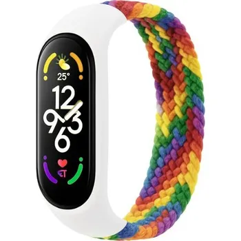 Příslušenství k chytrým hodinkám eses Nylonový řemínek se silikonovým lůžkem pro Xiaomi Smart Band 7 - Barevný