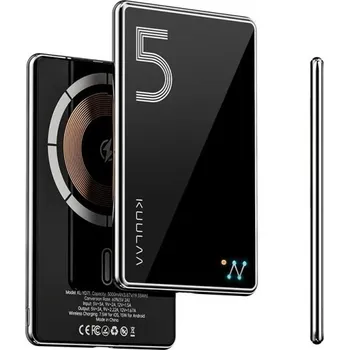 Powerbanka Powerbanka 5000 mAh Magnetická bezdrátová nabíječka 20W Černá externí baterie Rychlé nabíjení pro iPhone 16 15 Mobilní power bank