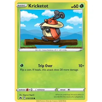 Karetní hra Kricketot 010/159 - Crown Zenith Typ karty: Reverse Holo