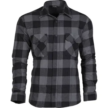 Pánská košile Flanelová košile Mil-Tec sivo-černá