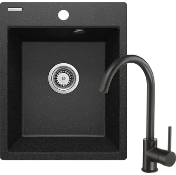 Granitový dřez Deante Dřez Corio s dřezovou baterií, granit - ZRCB2103 Grafit