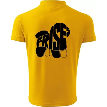 Pánská košile Bišonek - fries nápis v těle - Polokošile pánská Pique Polo 203 - 3XL ( Žlutá )