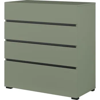 Komoda Komoda Cross - Helvetia Zelená/zeleno-černá 80x85 cm