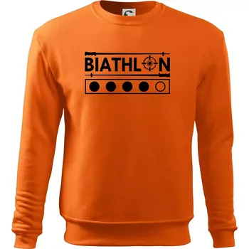 Pánská mikina Biathlon terč a hůlky - Mikina Essential pánská - S ( Oranžová )