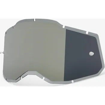 Motocyklové brýle Plexi Injected Racecraft 2/Accuri 2/Ztráta 2 (stříbrné chrom, Anti-fog)