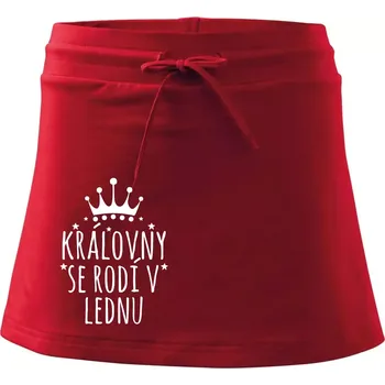 Dámská sukně Královny se rodí v lednu - Sportovní sukně - two in one - S ( Červená )