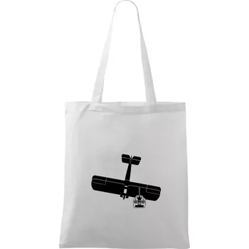 Nákupní taška RC letadlo - Taška bavlněná - 42 x 38 cm ( Bílá )