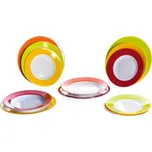 Sada 12ks melaminových talířů GIMEX Rainbow pro 4 osoby