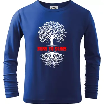 Chlapecké tričko Born to climb - Triko dětské Long Sleeve - 122 cm/6 let ( Královská modrá )