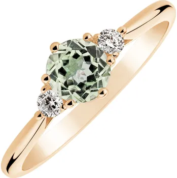 Prsten Prsten s diamanty a ametystem green Midnight Serenity