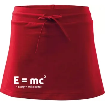 Dámská sukně e = mc2 - coffee milk - Sportovní sukně - two in one - XL ( Červená )