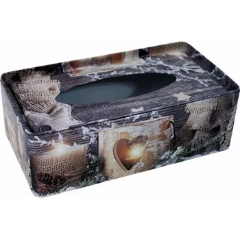 Vánoční dekorace Vánoční plechová krabička na tissue Kouzlo Vánoc 2000123