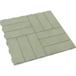 Plastová terasová světle šedá dlažba - 55,5 x 55,5 x 1,3 cm