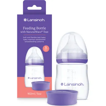 Kojenecká láhev Skleněná kojenecká láhev 160ml s NaturalWave TM savičkou (S)