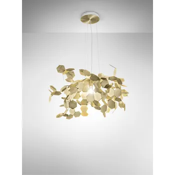 Zava Andromeda, závěsné designové svítidlo, 1xE27, broušená mosaz, prům. 90cm