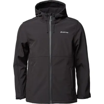 Pánská větrovka Pánská softshellová bunda s membránou Lotto CEDRIC S Černá, Stříbrná