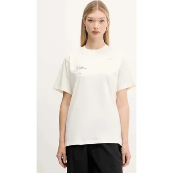 Dámské tričko Bavlněné tričko HUGO Vintage Tee_16 dámské, bílá barva, 50545551 01X, vel. L