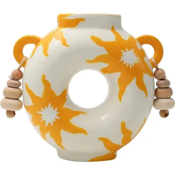 Váza Dekorativní váza Qué Rico Ricardo 16 x 6,5 x 15,5 cm 148.01395 oranžová 22X