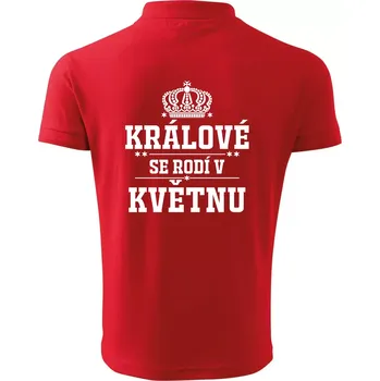 Pánská košile Králové se rodí v květnu - Polokošile pánská Pique Polo 203 - 3XL ( Červená )
