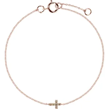 Náramek Náramek s hnědými diamanty Shiny Cross