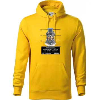 Pánská mikina Lump a darebák rotvajler - Mikina pánská Cape s kapucí - 3XL ( Žlutá )