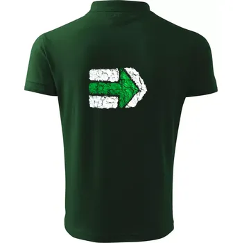 Pánská košile Párová turistická značka zelená - Polokošile pánská Pique Polo 203 - L ( Lahvově zelená )