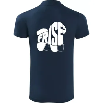 Pánská košile Bišonek - fries nápis v těle - Polokošile Victory sportovní (dresovina) - M ( Námořní modrá (velmi tmavá - téměř černá) )