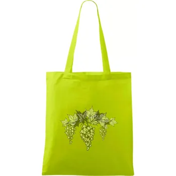 Vinné hrozny šedé - Taška bavlněná - 42 x 38 cm ( Limetková )