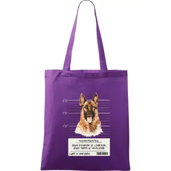 Lump a darebák - Německý ovčák - Taška bavlněná - 42 x 38 cm ( Fialová )