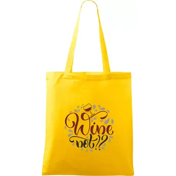 Nákupní taška Wine not barevné - Taška bavlněná - 42 x 38 cm ( Žlutá )